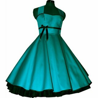 Tanzkleid zum Petticoat glänzend einfarbig mit Farbwahl