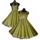Tanzkleid zum Petticoat glänzend einfarbig mit Farbwahl
