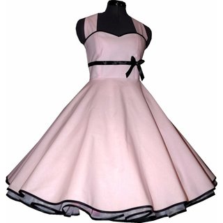 50er Jahre Tanzkleid uni rosa hellblau zum Petticoat