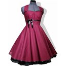  50er Jahre Tanzkleid Petticoat Kleid einfarbig bordeaux...