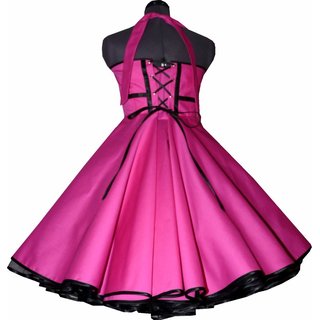  50er Jahre Tanzkleid uni pink zum Petticoat