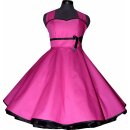 50er Jahre Tanzkleid uni pink zum Petticoat
