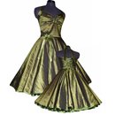 Taftkleid 50er Jahre  grün olive zum Petticoat...