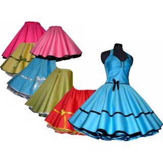 50er Jahre Kleid zum Petticoat  einfarbig uni viele Farben