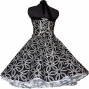 50er Jahre Petticoatkleid schwarz weiße Kreise Vintage