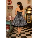 50er Jahre Retro Vintage Petticoat Kleid Punkte schwarz...