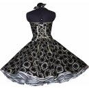 Retrokleid schwarz creme zum Petticoat mit Retrokaros 36
