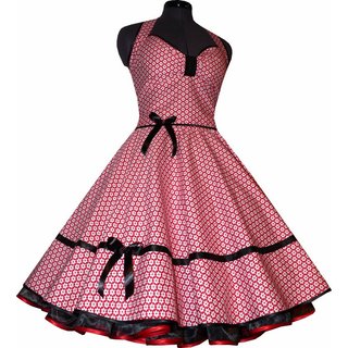 Retrokleid  zum Petticoat  Rockabilly  rot weie Blumen