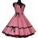 Retrokleid  zum Petticoat  Rockabilly  rot weiße Blumen