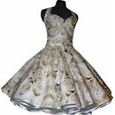 Brautkleid zum Petticoat Hochzeit 50er Jahre creme Rosen...