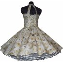 Brautkleid zum Petticoat Hochzeit 50er Jahre creme Rosen...