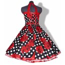 Petticoat Kleid Tanzkleid schwarz weiße Punkte rote...