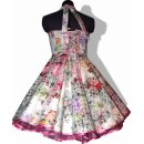 50er Kleid zum Petticoat creme rosa Blumen Romantik