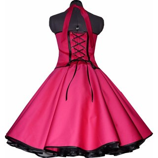 50er Petticoatkleid einfarbig pink Korsage Jugendweihe Abiball