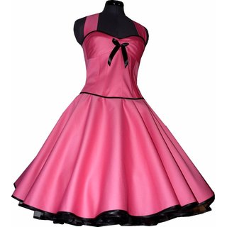 50er Petticoatkleid einfarbig rosa Korsage Jugendweihe Abiball