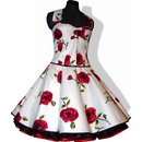 Edles Petticoatkleid 50er Jahre zum Petticoat wei�  rote...