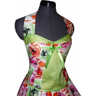  Petticoatkleid 50er Jahre  Blumen pink grn Retro  Rosen