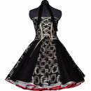 Petticoatkleid schwarz im abstraktem Retrodesign