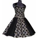 Petticoatkleid schwarz im abstraktem Retrodesign