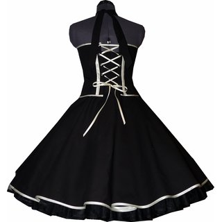 50er Petticoatkleid schwarz im abstraktem Retroakzenten 38