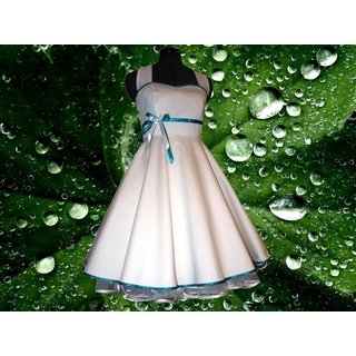 50er Jahre Brautkleid zum Petticoat weiß Band türks 40