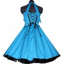 Tanzkleid der 50er Petticoat Kleid türkis winzige weiße Punkte 36