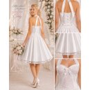 50er Jahre Brautkleid weiß zum Petticoat Dekoltee...