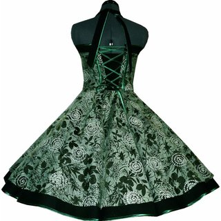 Spitzenkleid schwarz grün 50er Jahre Kleid zum Petticoat 36