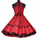 Punkte Petticoatkleid der 50er Jahre  rot winzige weiße Tupfen