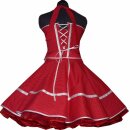 Punkte Petticoatkleid der 50er Jahre  rot winzige weiße Tupfen