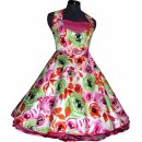 50er Jahre Tanzkleid zum Petticoat pink grüne Rosen