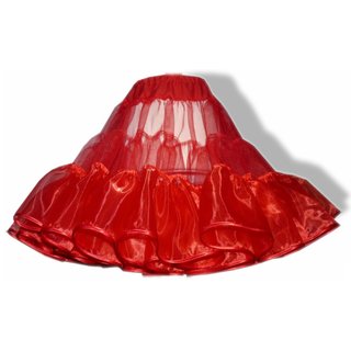 Petticoat  rot Unterrock mit Oragnza und Tüll kombiniert