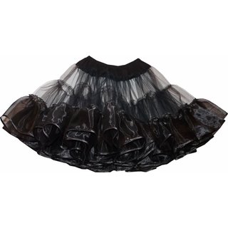 Petticoat schwarz Unterrock mit Organza und Tüll kombiniert