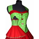  Tanzkleid im 50er Stil zum Petticoat grün rot mit...