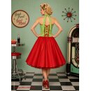 Tanzkleid im 50er Stil zum Petticoat grün rot mit...