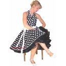 Retrokleid schwarz weiße große Punkte