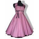 50er Tanzkleid zum Petticoat pink weiße kleine Retroblumen