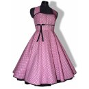 50er Tanzkleid zum Petticoat pink weiße kleine Retroblumen
