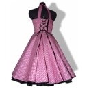 50er Tanzkleid zum Petticoat pink weiße kleine Retroblumen