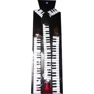 Hosentrger schwarz weie Klaviertasten Piano 50er Jahre Hosenhalter