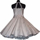 50er Jahre Hochzeitskleid Rosen Design Brautkleid zum Petticoat weiß