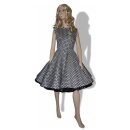 Petticoatkleid Retrokleid Punkte schwarz weiß Vintage 32-44
