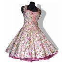 50er Jahre Tanzkleid Petticoatkleid rosa gelbe Blumen