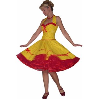 Petticoatkleid Tanzkleid gelb einfarbig