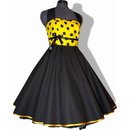 50er Petticoatkleid  Tanzkleid gelb schwarze Punkte zum...