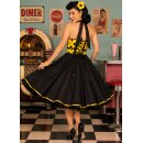 50er Petticoatkleid  Tanzkleid gelb schwarze Punkte zum...
