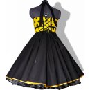 50er Petticoatkleid  Tanzkleid gelb schwarze Punkte zum Petticoat 34-44