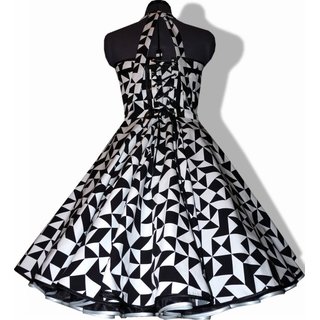 50er Petticoatkleid Tanzkleid schwarz weiße abstrakte Dreiecke