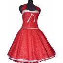 50er Jahre Petticoatkleid rot Punkte weiß...