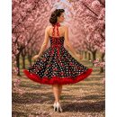 Petticoat Kleid Tanzkleid schwarz weiße Punkte rote Kirschen